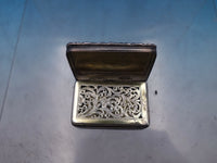 William Simposon WS English Sterling Silver Vinaigrette Box Hand Engraved #6609