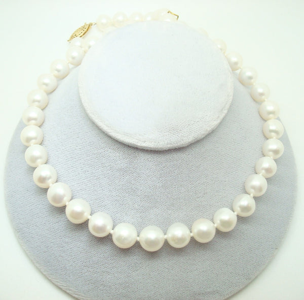 Cultured Pearl Strand Necklace with 14k Gold Clasp (#J2712)