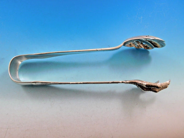 Lap Over Edge Acid Etched by Tiffany Sterling Silver Ice Tong Chicken Claw 8 1/2