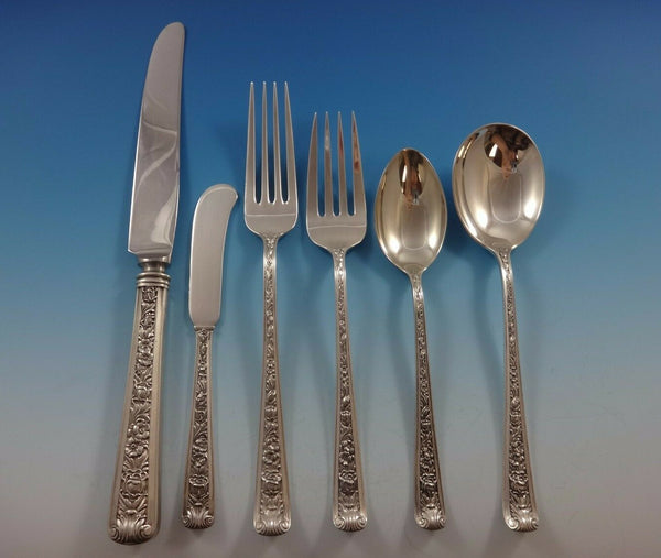 Windsor Rose by Watson Sterling Silver Flatware Set For 8 Service 51 Pieces