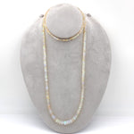 120 Carat Strand Genuine Natural Opal Beads 33.5" Long 14k Gold Clasp (#J6581)