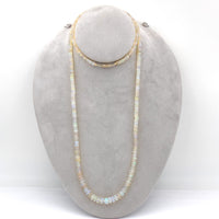 120 Carat Strand Genuine Natural Opal Beads 33.5" Long 14k Gold Clasp (#J6581)