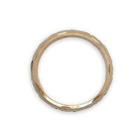14k White and Yellow Gold Men's Wedding Band Size 10.75 Ring (#J6644)