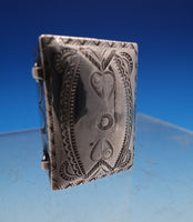 Native Am Silver Box with Hand Stamped Design (unmarked) 1 1/2" x 1" (#7730)