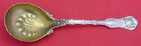 Imperial Queen by Whiting Sterling Silver Berry Spoon Gold Washed Fancy 9"