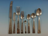 Blok by Maria Regnier Sterling Silver Flatware Set 12 Service Mid Century Modern