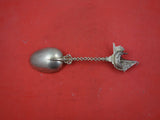 Dutch Sterling by Various Makers Berry Spoon .833 silver w/ 3-D ship 8 1/2"