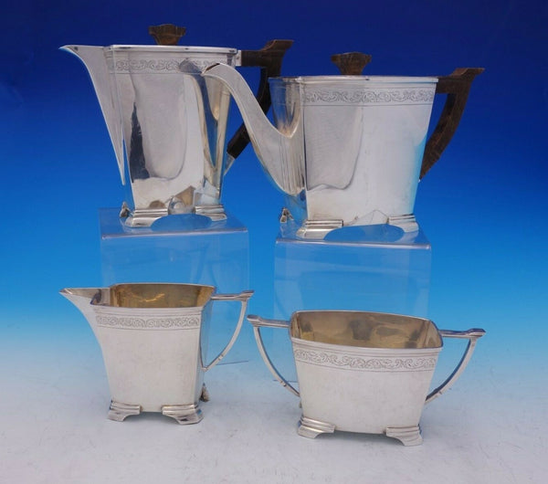 Stower and Wragg English Sterling Silver Tea Set 4pc c. 1940 #931518 (#3739)