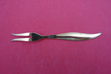 Norwegian Sterling Silver Lemon/Strawberry Fork vermeil enameled blue 4 1/4"