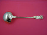 Kings English Sterling Silver Soup Ladle vermeil gold London 13 1/4"
