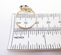 10k Rose Gold Genuine Natural Sapphire Ring Jewelry (#3183)