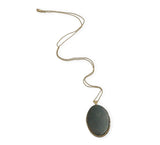14k Yellow Gold Genuine Natural Bloodstone Pendant Necklace Jewelry (#J7096)