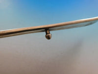 Lap Over Edge Plain by Tiffany Sterling Silver Stuffing Spoon w/ Button 12 1/8"