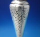 Austrian .800 Silver Candlestick Pair Hand Engraved Flowers Rococo Design #5392