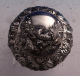 Chrysanthemum by Shiebler Sterling Silver Dresser Jar / Caddy #2286 (#8721)