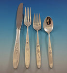 Rose Solitaire by Towle Sterling Silver Flatware Set for 6 Service 27 pieces