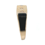 14k Gold Men's Genuine Natural Diamond Ring Hand Engraved Size 10. 75 (#J6537)