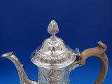 Irish Dublin 1775 Sterling Silver Coffee Pot Swans Birds Swags (#8390)