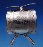 Koehler and Ritter CA Coin Silver Napkin Ring w/Twig Stand 3-D Moth Rare #7914