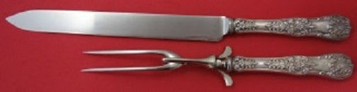 English King by Tiffany and Co Sterling Silver Roast Carving Set 2pc 11" and 14"