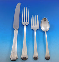Debutante by Richard Dimes Sterling Silver Flatware Set 104 pcs B Monogram Deco