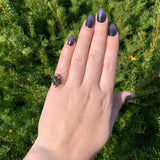 Victorian 10k Rose Gold Tiger's Eye Quartz and Pearl Ring Size 6.25 (#J7078)