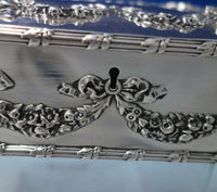 Cupid by Howard Sterling Silver Cigar Box Cupids Swags of Flowers #1369B (#5589)