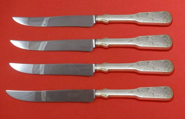 Sixteen-Ninety Engraved by Towle Sterling Steak Knife Set 4pc Texas Sized Custom