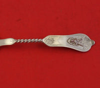 Saxon Stag by Duhme Coin Silver Teaspoon Fancy BC Pointed Round Tip End 6 3/8"