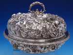 Repousse by Jenkins and Jenkins Sterling Silver Round Covered Dish #246 (#7821)