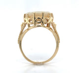 14k Yellow Gold 5.86 Carat Australian Genuine Natural Opal Ring (#J6335)