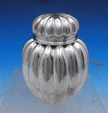 Bigelow and Kennard Sterling Silver Tea Caddy Handwrought Fluted #8 (#8851)