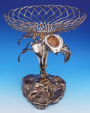 Gorham Sterling Silver Raised Fruit Bowl 1870 Calla Lily Figural #685 C 12" 9174