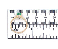 10k Yellow Gold Antique .72ct Genuine Natural Emerald Ring Size 6.25 (#J6382)