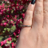 14k Yellow Gold Wedding Band with White Gold Center Size 5.75 Ring (#J6621)
