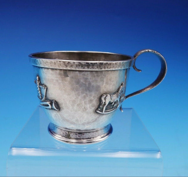 Whiting Sterling Silver Baby Cup Hand Hammered with Applied Toys #2540A (#3520)