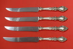Belvedere by Lunt Sterling Silver Steak Knife Set 4pc Large Texas Sized Custom