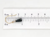 14k Gold 5.37 Carat TW Briolette Black Genuine Natural Spinel Earrings (#J7130)