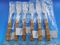 Tahiti by Buccellati Sterling Silver Dinner Fork Set of 6 Bamboo 7 3/4" New