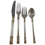 Aegean Weave Gold by Wallace Sterling Silver Flatware Set 8 Service 35 Pieces