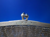 German 800 Silver Mesh Purse circa 1900 8.4 ozt Faux Sapphire Handle (#6174)