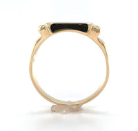 10k Yellow Gold Men's Signet Ring Square Center Not Engraved Size 11 (#J6343)