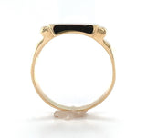 10k Yellow Gold Men's Signet Ring Square Center Not Engraved Size 11 (#J6343)