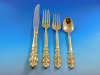 Esplanade Gold by Towle Sterling Silver Flatware Set for 12 Service 91 pieces