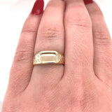 14k Yellow Gold Blank Signet Ring Jewelry (#J5770)