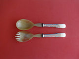 Eighteen Ten 1810 by Fina-Italy Sterling Silver Salad Serving Set 2pc Orig 9"
