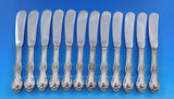 Wild Rose by International Sterling Silver Butter Spreader HH 5 7/8" Set 12 pcs