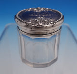 Lancaster by Gorham Sterling Silver and Glass Dresser Jar 1 1/2" Tall (#9103)