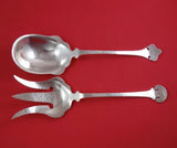 Fourteenth Century by Shreve Sterling Silver Salad Serving Set 2pc Orig Mono "D"