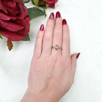 14k White Gold 1.25 Carat Oregon Genuine Natural Sunstone Ring Size 8.25 #J7208